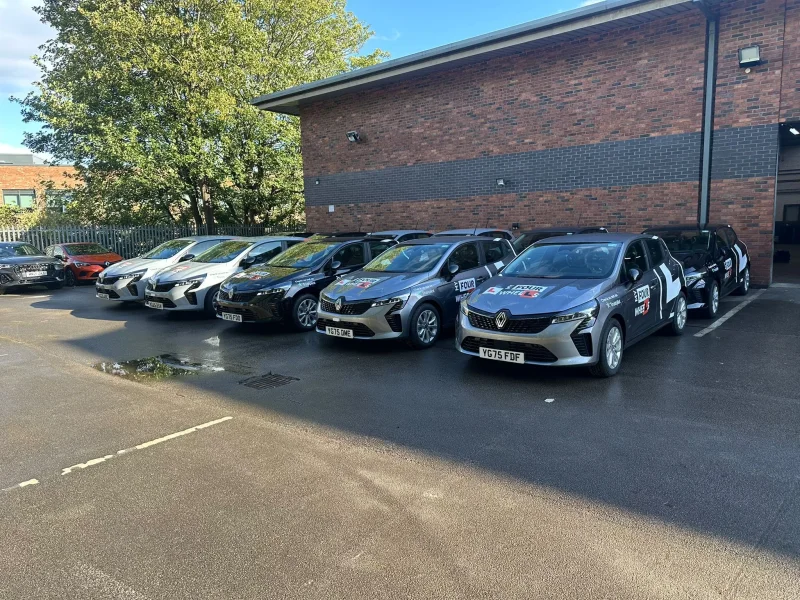 Grey fleet cars at headquarters