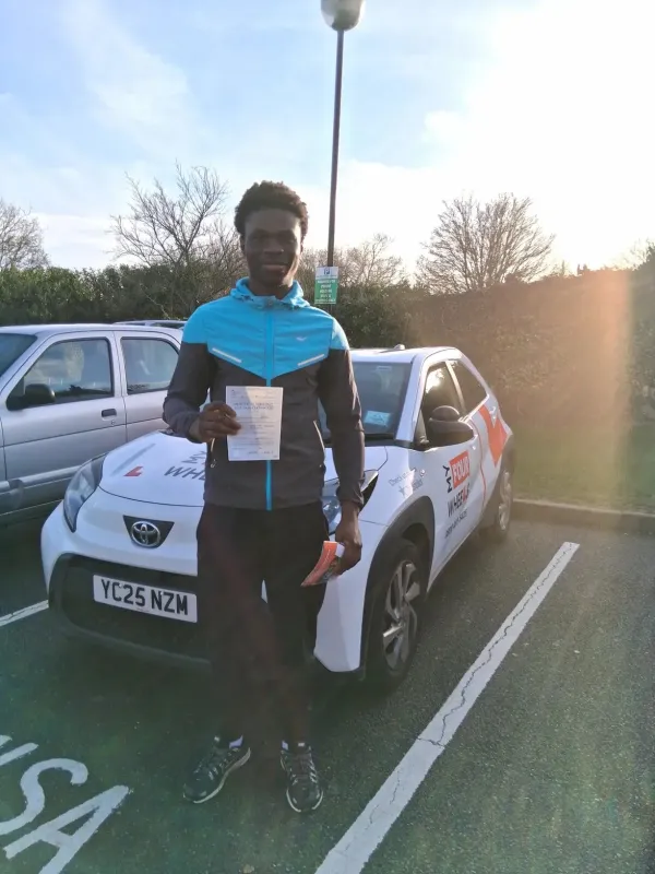 Learner driver who passed with My Four Wheels